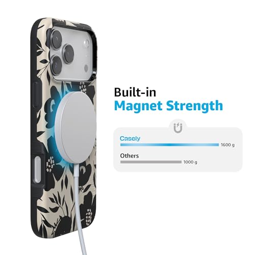 Casely iPhone 17 Pro Case | Dark Fantasy | Contrast Floral | Bold Protective Design | Compatible with MagSafe by Casely - Used condition - Image 7