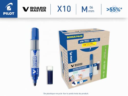 Pilo Marqueur pour tableaux blancs V Board Master pointe 2.3 mm Pack de 10 marqueurs + 10 recharges - vue 3