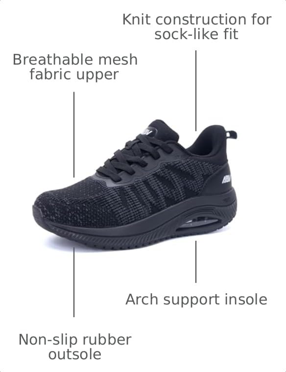 Image of Women Arch Support Walking Shoes,Orthotic Non Slip Sneakers Comfort Working Shoes for Foot Pain Relief
