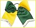 Girls cheer bows cheer bow Hair Bows Ponytail Holder Elastic Hair Ties, Glitter Large Cheer Hair Bows.(FS17) (Yellow Green)