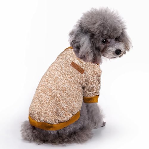 Image of Dog Sweaters for Small Dogs, Soft Fleece Puppy Clothes, Warm Winter Coat