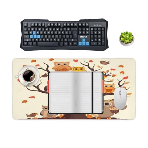 Cartoon Family Owls Mouse Pad grande impermeable miniatura 4