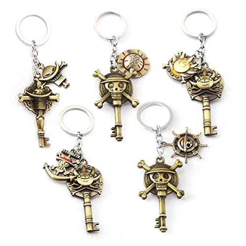 GLIMDA 7Pcs One Piece Anime Llavero Fruta del Diablo Regalo Cosplay Artes Metal