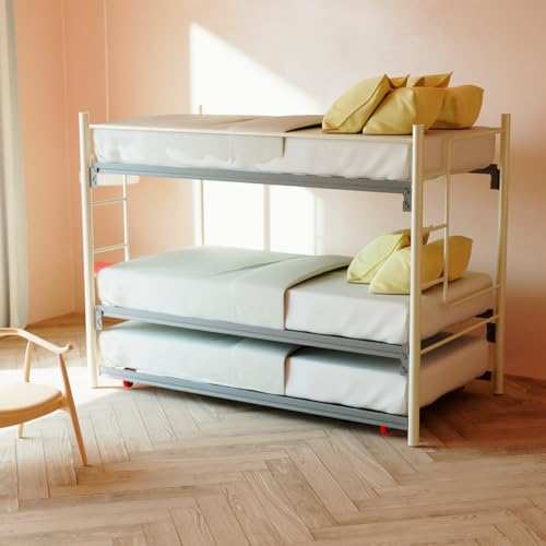 La Mejor Recopilación de Litera Matrimonial Doble los mejores 5. 46 ATLAS DEL DESCANSO Litera Doble con Cama Baja Hermes con Escalera, 35cm de Largo x 135cm de Ancho x 190cm de Alto.