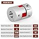 Kupplungskoppler Aluminium 8 mm x 8 mm Wellenkupplung Flexible Pflaumen Klauenkupplung Aluminiumlegierungs Gelenkverbinder für CNC-Maschine und Servostufenmotor, D20 L30