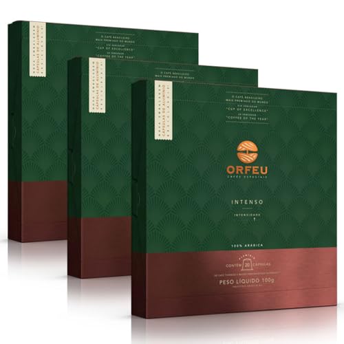 60 Cápsulas Café Orfeu Compatíveis com Nespresso® Intenso - Intensidade