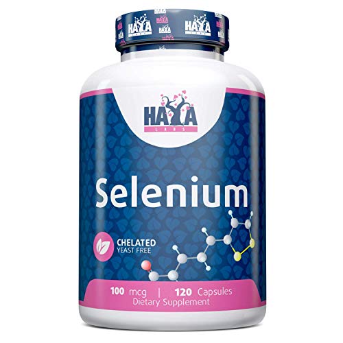 Haya Labs El Selenio Quelato De Levadura Libre, 100 Mcg - 120 Caps 100 g