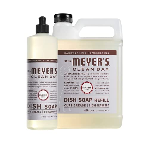 Image of Mrs. MEYER'S Dish Soap Variety Pack Scent 1 Dish Soap, 1 Soap Refill, 1 CT