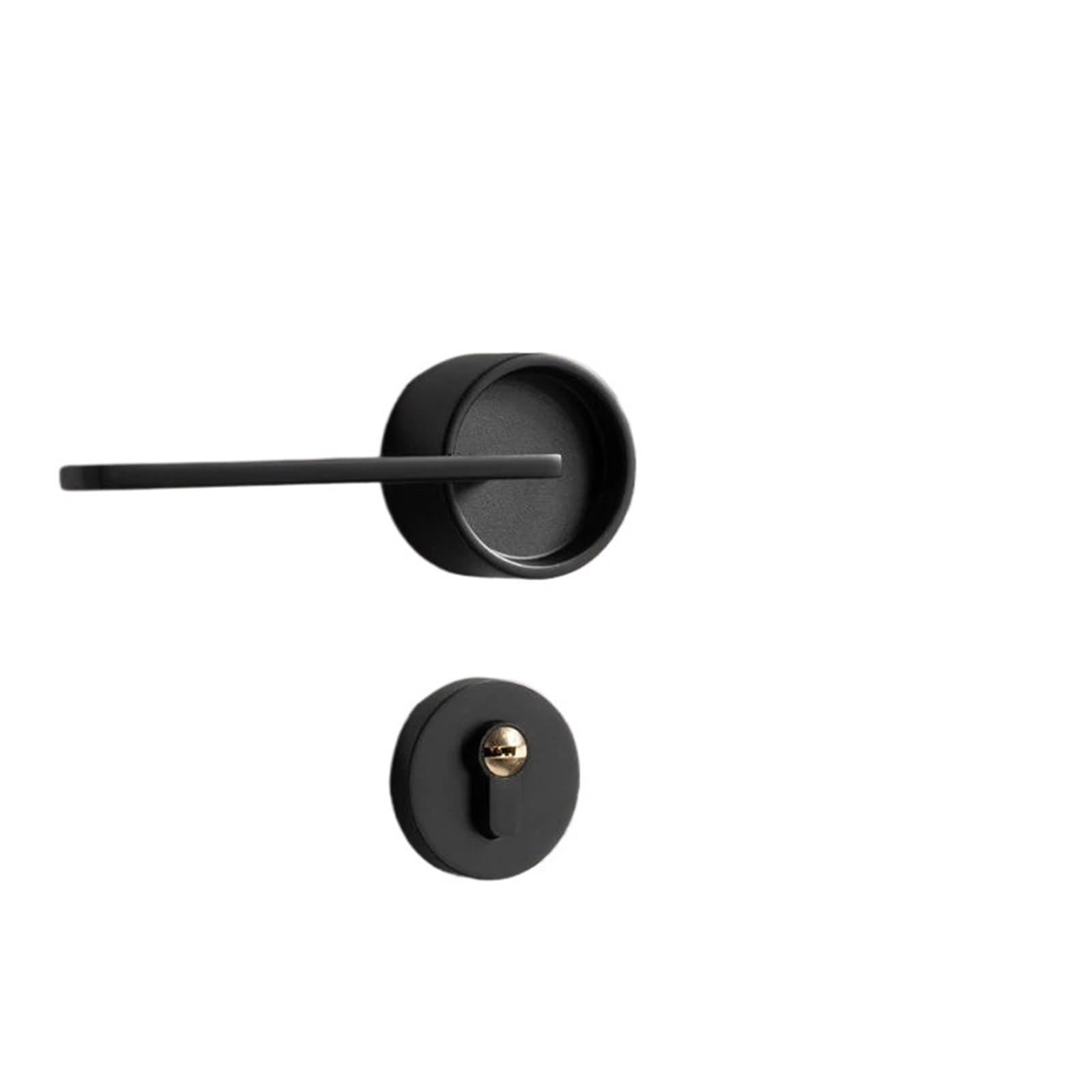 Jwvialel 1 Zinc Alloy Mute Mechanical Solid Door Handle Lock Bathroom Bedroom Pcs(,With Key)