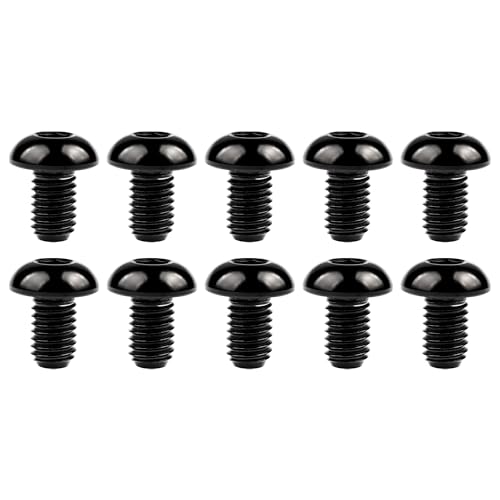 Vis porte-bouteille M5 x 8 mm ultra légères en titane noir anti corrosion lot de 10