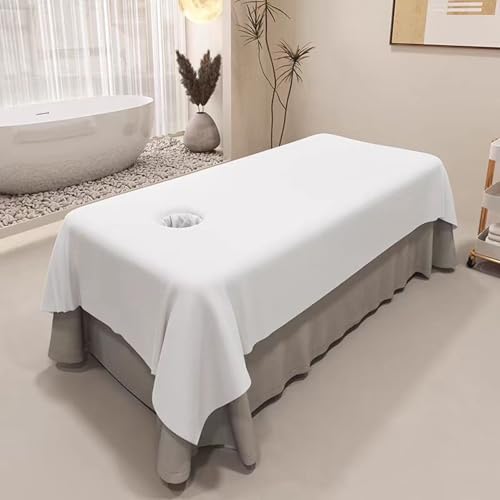 Drap de table de massage de qualité supérieure housse de lit spa blanche lavable