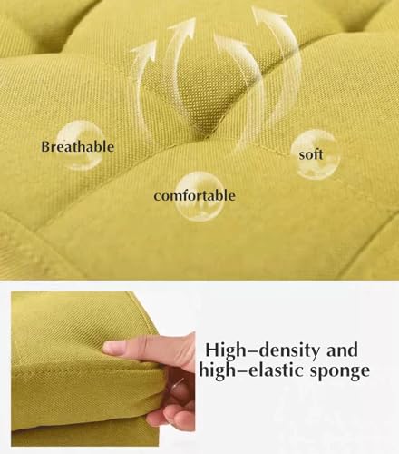 Chaise avec antidérapant pouf de rangement coton et lin - 4
