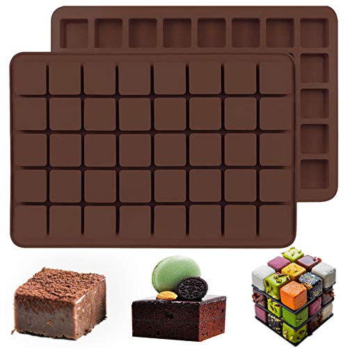 IHUIXINHE 2 Pcs 40 Cavity Square Caramel Candy Silicone Molds, for Candy, Chocolate Truffles, Whiskey Ice Cube, Pralines Gummy Jelly, Grid Fondant IHUIXINHE 2 Pcs 40 Cavity Square Caramel Candy Silicone Molds, for Candy, Chocolate Truffles, Whiskey Ice Cube, Pralines Gummy Jelly, Grid Fondant