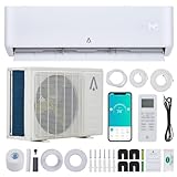 18,000 BTU Ductless Mini Split Air Conditioner & Heater, 23 SEER Inverter AC Unit, Cools & Heats Up to 1,250 Sq. Ft, Wall-Mount Split-System with Heat Pump, Alexa/Compatible, 16Ft Installation