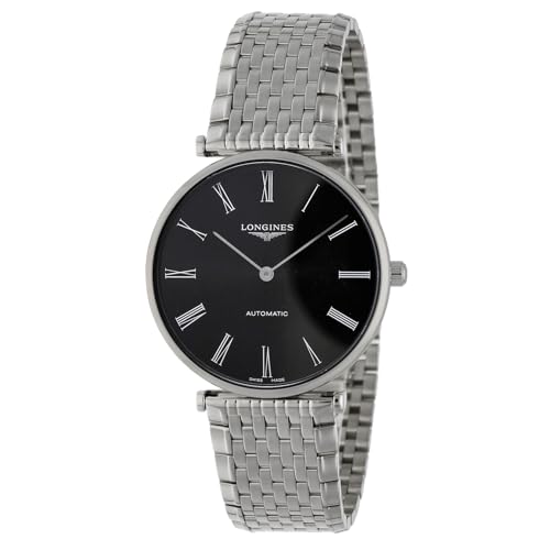 [LONGINES] ���j�Z�b�N�X �r���v �����W�� �O�����N���V�b�N L4.918.4.51.6 ������ 3�C���h�� �T�t�@�C�A�K���X �u���b�N������ �X�e�����X�X�`�[�� [���s�A���i]