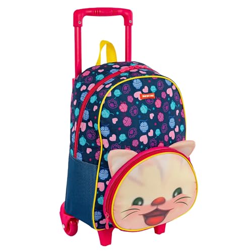 Mochila Infantil Menina Kids Cat 3 Rodinha Sestini
