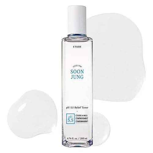 ETUDE Soonjung pH5.5 Relief Toner 200ml (New Version) | Skin Care Solution | Low PH Toner for Sensitive Skin | Non-Comedogenic, Hypoallergenic & Fragrance Free Moisturizer for Face - 350 ml (Pack of 1)