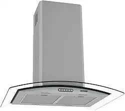 Coifa Ilha Vidro Curvo Inox 75cm - Fogatti - 110V