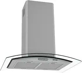 Coifa Ilha Vidro Curvo Inox 75cm - Fogatti - 110V