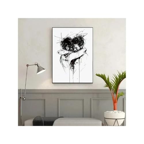 Tableau sur toile femme sexy abstrait grand format pour la décoration du salon