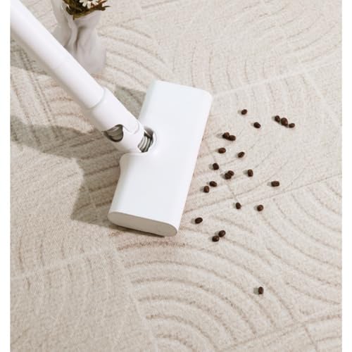 Tapis de chevet de chambre à coucher à rayures de style crème - 4