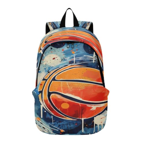 Sac à dos bleu art abstrait idéal pour vos randonnées et voyages du week-end
