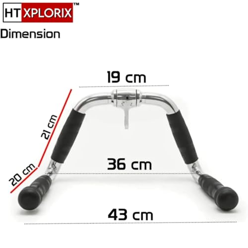 Image of Pro Grip W-Shaped Rowing Handle - Cable Attachment for Back & Arm Strength Training