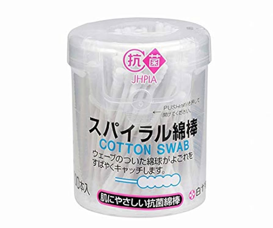 Amazon | 白十字 スパイラル綿棒 100本入×6個 16302 | 白十字 | 綿棒
