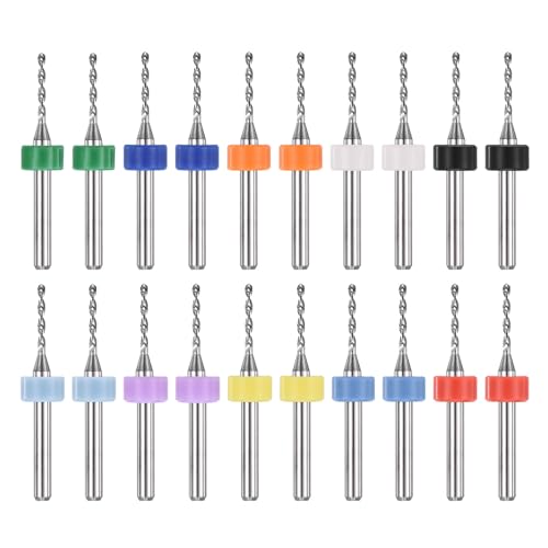 PATIKIL 20 Pack 1.4mm Micro Drill Bits Carbide Tungsten Steel