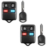 KeylessOption Keyless Entry Remote Control Fob Uncut Blank Car Ignition Key for CWTWB1U345, GQ43VT11T, H92 (Pack of 2)