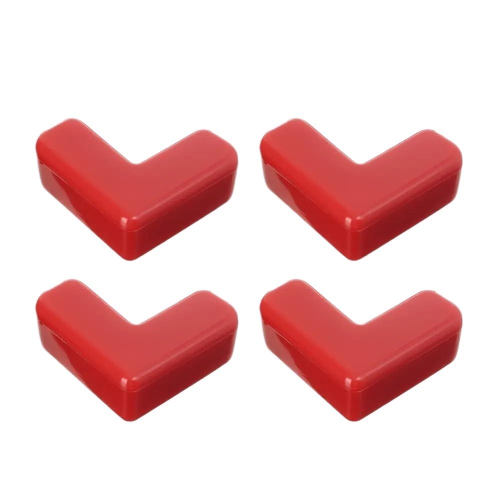 4Pcs Children Desk Security Corner Guards Edge Protection Table Protector Anticollision Strip(Red)