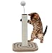 Mr. Peanut's Couch Saver Premium Cat Scratching Post with Built in Interactive Marbles - Durable Sisal Material Keeps Kitten Claws Active & Protects Your Furniture - Includes Interactive Marbles