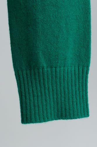 Image of JENNIE LIU Women's 100% Pure Cashmere Crew Neck Sweater, Tight Knit Cozy Soft Hand Washable Long Sleeve Pullover