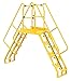 Vestil COLA-5-56-32 Yellow Alternating Cross-Over Ladder, 113" x 103", 16, 350 lb. Capacity