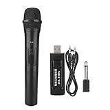 Microfone Sem fio Dinamico, Sem Fio Microfone Profissional, Profissional UHF Microfone de Mão Sem Fio com 20 Metros da Distância de Transmissão Amplificador de Áudio Para Igreja Desempenho Karaoke