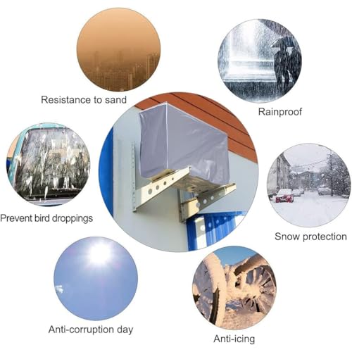 Miniatura 2 de Zkgyus Funda Para Aire Acondicionado Exterior, Cubre Aire Acondicionado Exterior, Impermeable,A Prueba De Nieve,A Prueba De Polvo,Protector Solar 96 X 40 X 70cm