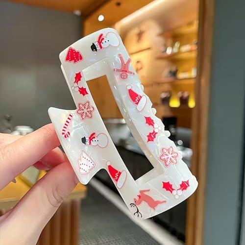 Accesorios de cabello con diseño navideño, clips en paquete miniatura 2