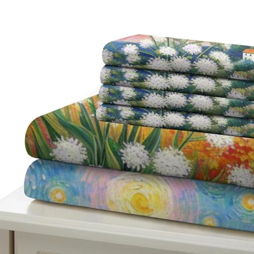 Housse de couette gypsophila 3D linge de lit microfibre douce avec fermeture éclair cachée