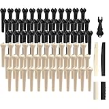 72 Pcs Acoustic Guitar Bridge Pins Guitar String Pegs & Bridge Pin Puller Remover & Saddle Nut Replacement Part Accessories Practical Tools (white+black)