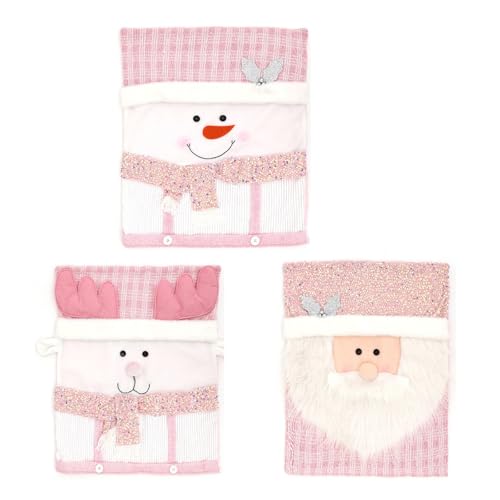 3 Stück Weihnachten Stuhlhussen Esszimmerstuhl Stuhlbezug,...