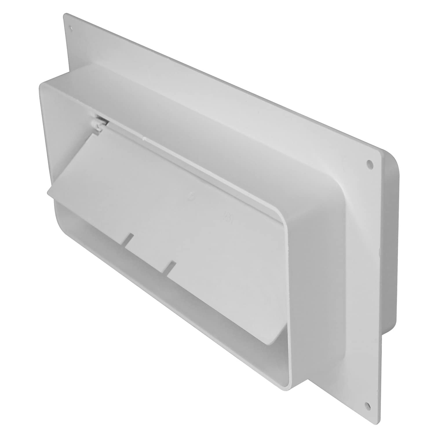 Steinberg14 White Connector With Flange 220 X 90 Mm Flat Duct Ventilation Systems, Duct Connector With Backflow Valve