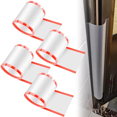 Lot de 4 protections anti-pincement de doigts pour enfants - 17 x 120 cm - Protection anti-pincement de porte - En plastique - Protection anti-pincement des...