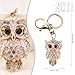 Owl Keychain,Animal Rhinestone Key Decoration for Women,Sparkling Keyring Crystal Purse Pendant,Gift to Friends (White Owl)