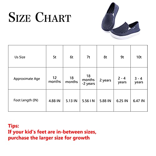 Toddler Unisex-Child Garden Clogs Slip-On Water Shoe Slip On Breathable Sneaker For Toddlers Lightweight Close Toe Sandals Quick Dry Clog For Boys And Girls Beach Sandals Winter Shoes (Navy, 7) #TOP6