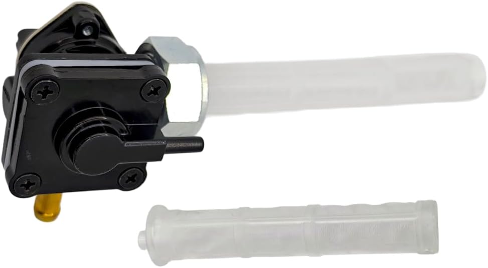 Fuel Valve Petcock 22mm Left Exit Vacuum Type Compatible with Harley Davidson FLSTF FXDL FLHT FLST FXSTB FLHR FXST 2002-2006 Replace 61338-02 6133802