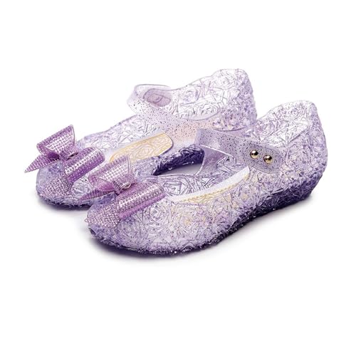 IWIHMIV Girls Bow Sandals Girls Sandals Dressy Soft Sole Comfortable Non Slip Summer Casual Flat Mary Jane Shoes