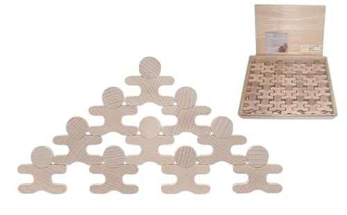 遊び方いろいろ! 人型木製積み木! 「忍者112ピース(木製BOX箱入り)」[52210564] 玩具 おもちゃ 工芸品