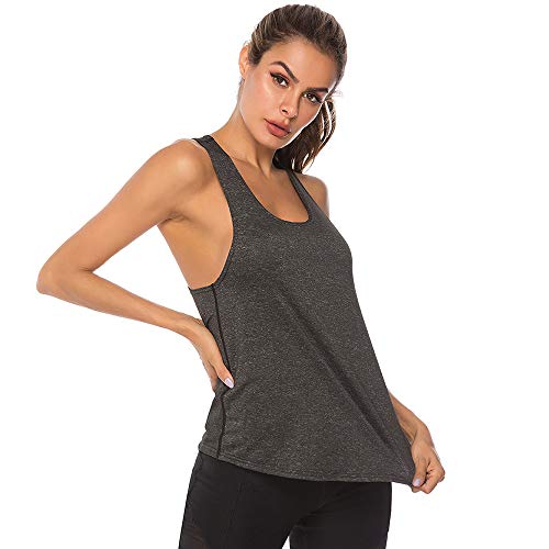 Xing Dong Sports Camiseta de Tirantes para Mujer, Deportiva de Tirantes para Mujer Mujer UA Knockout Tank, Camiseta de Tirantes (Gray, S)