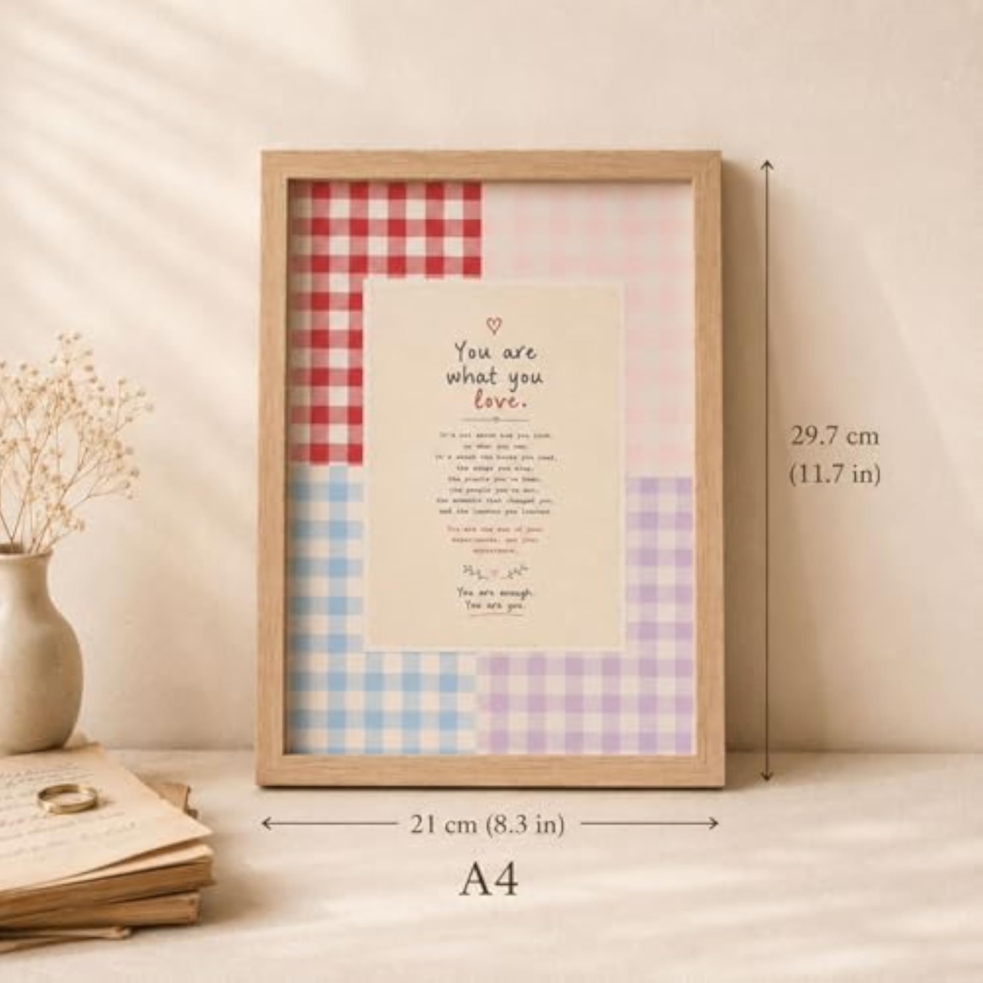 Aesthetic A4 Photo Frame for Wall & Table Display
