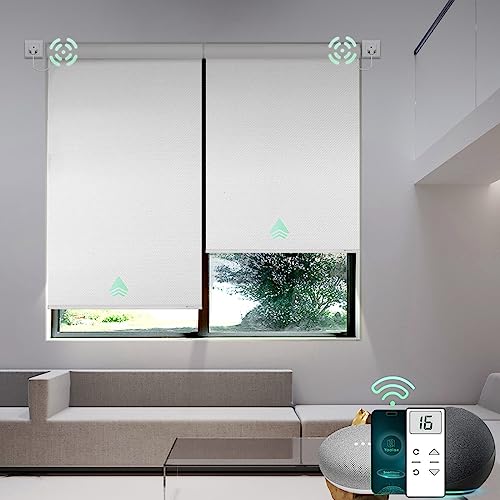 Yoolax �d�����[���X�N���[�� �h�����n �X�}�z����Ή� WIFI �X�}�[�g�u���C���h �Ռ�1�� �d���� �����d�l �f�M �X�}�[�g�Ή� Alexa/Google Home/Siri�Ή� �A�v������ �R���Z���g�� �T�C�Y�I�[�_�[�\ �V�����[���[�� �L�b